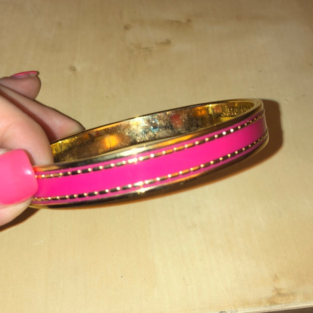 Kate spade pink and gold bangle